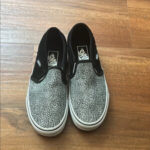 Vans Monochrome Patterned Slip-On Shoes